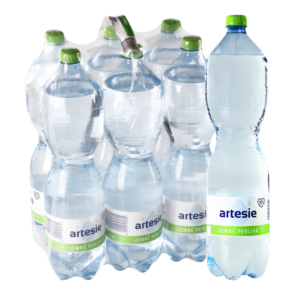 Czech Republic product data sample: Artesie Jemně perlivá voda, 6x 1,5 l