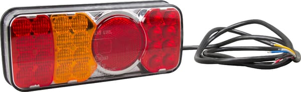 Italy product data sample: Fanale posteriore multifunzione LED sx, rettangolare, 12/24V, 200,5x85x40 mm, Kramp