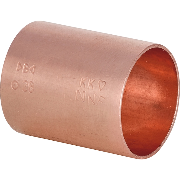 Spain product data sample: Muffe beidseitig mit Lötanschluss EN1254, Kupfer, 5270. Muffe beidseitig mit Lötanschluss EN1254, Kupfer, 5270