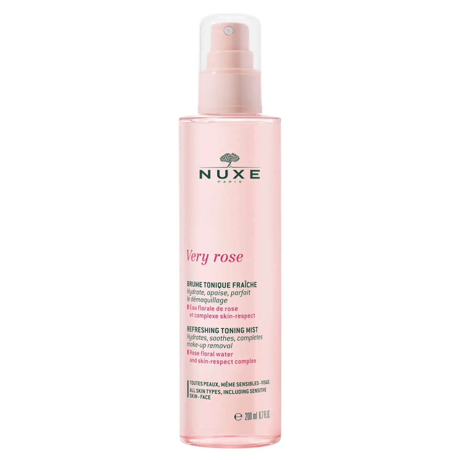 United Arab Emirates product data sample: Nuxe Very Rose Refreshing Toning Mist 200ml