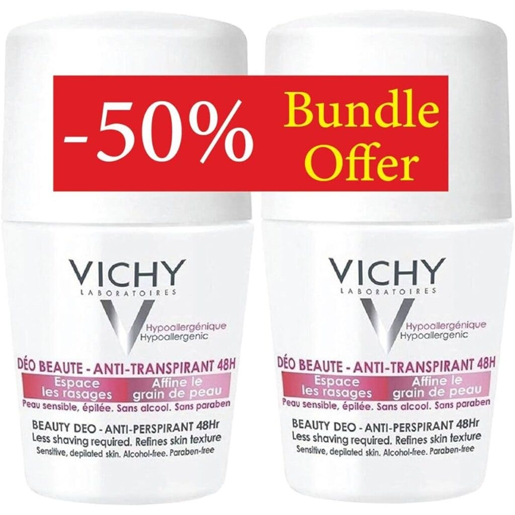 United Arab Emirates product data sample: Vichy 48 Hours Anti Perspirant Beauty Deodorant Buy 1 & Get 50% Off On The Second