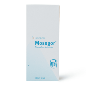 Saudi Arabia product data sample: Mosegor, Anti-Histaminic & Anti-Serotonergic Syrup - 100 Ml