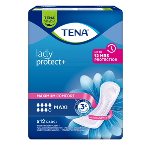 Saudi Arabia product data sample: Tena, Lady, Adult Diaper, Maxi - 12 Pcs