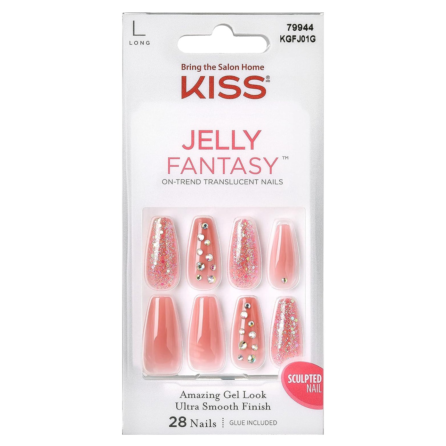 United Arab Emirates product data sample: Kiss Gel Fantasy Jelly Nails KGFJ01C