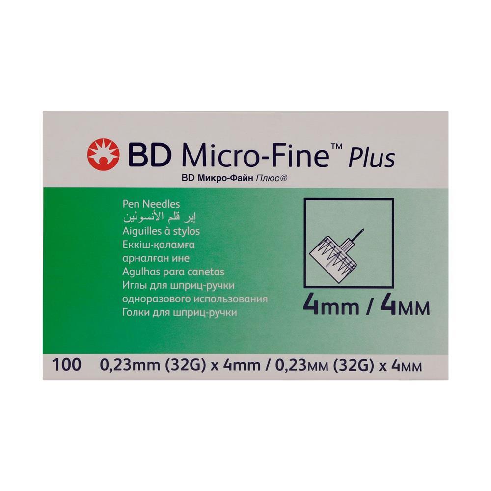 Saudi Arabia product data sample: BD Micro-Fine Plus Insulin Pen Needle 32G 4 mm 100's