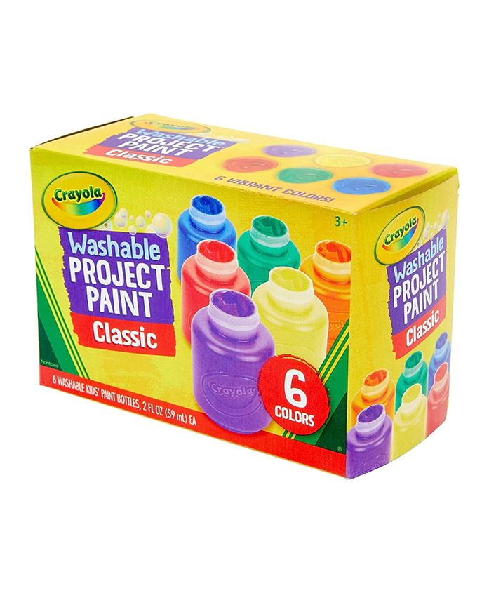 Saudi Arabia product data sample: Crayola Washable Kids Paint Pack of 6 - 59ml each
