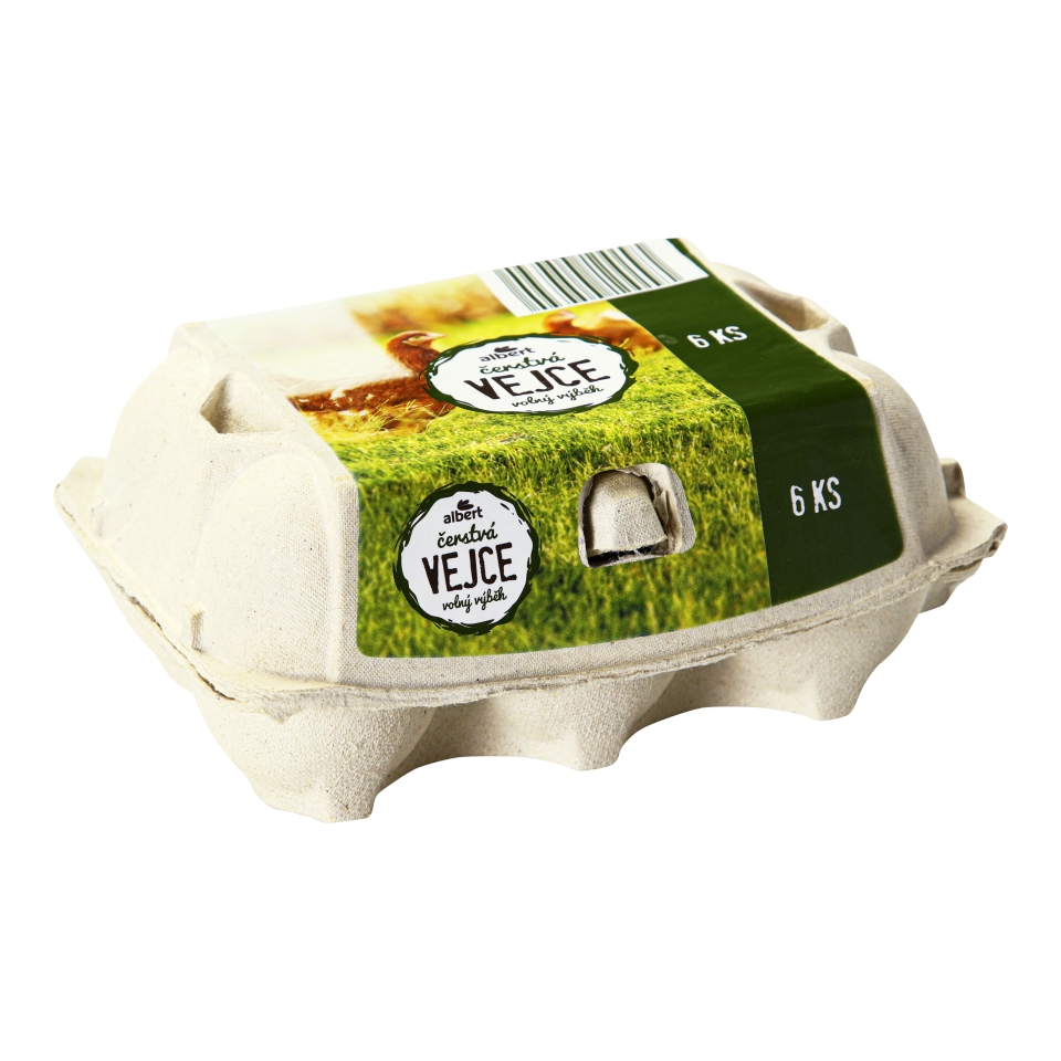 Czech Republic product data sample: Albert Vejce čerstvá volný výběh, 6 ks
