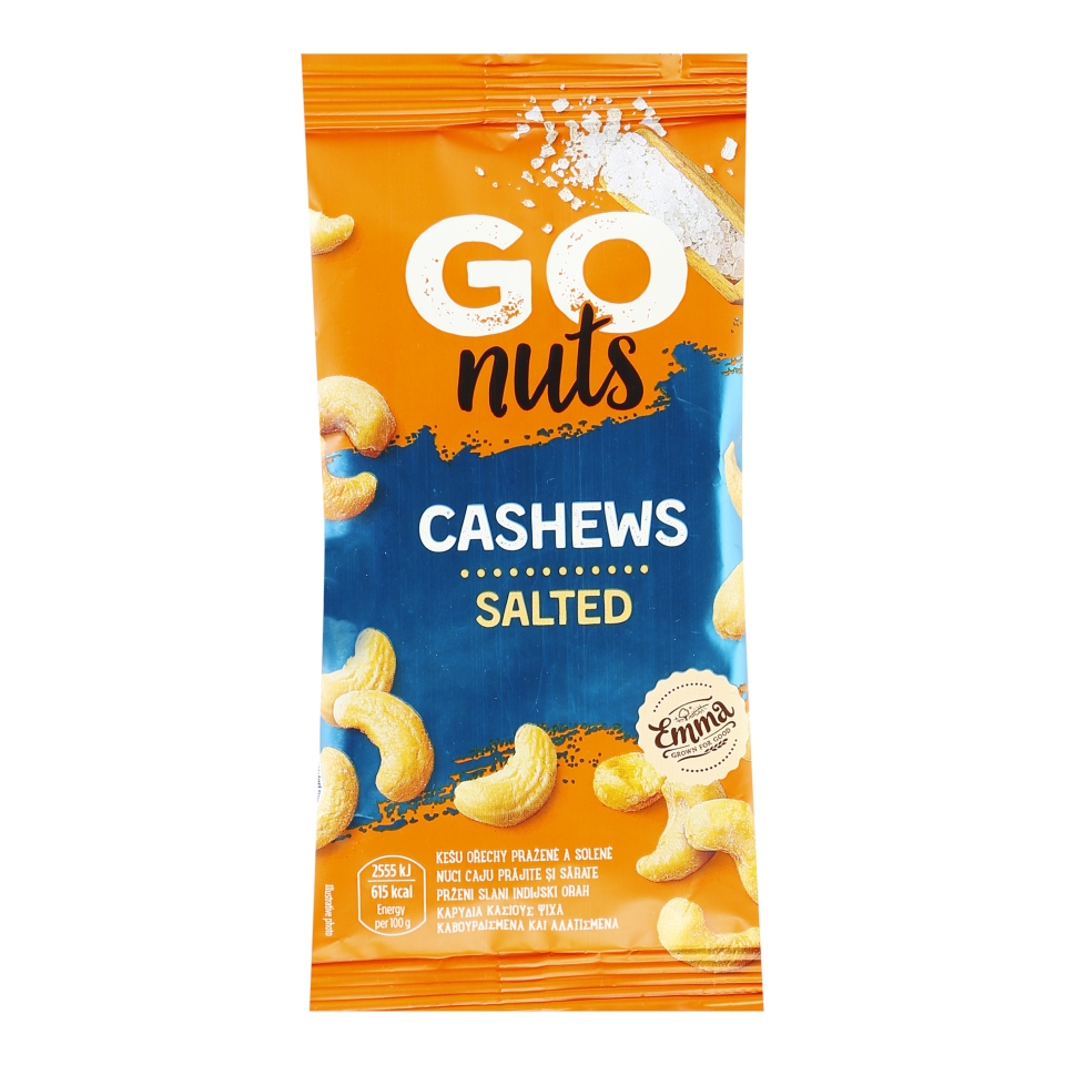 Czech Republic product data sample: Emma GoNuts Kešu solené, 60 g