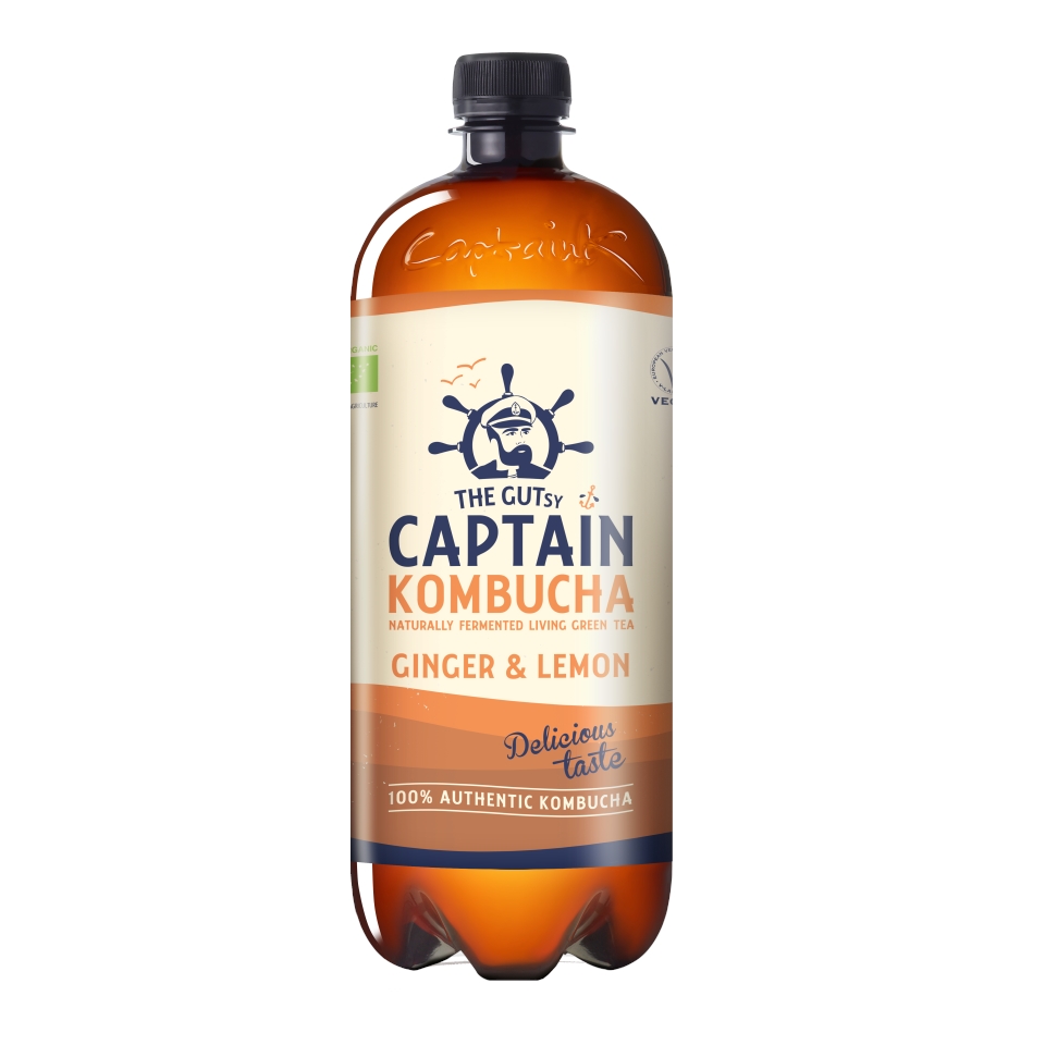 Czech Republic product data sample: Captain Kombucha Bio zázvor citron, 1 l