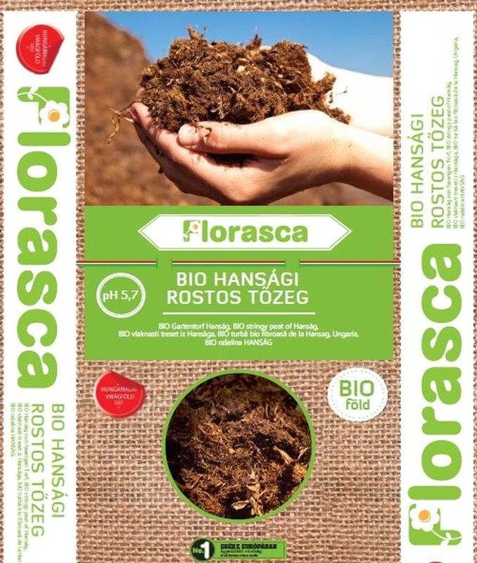 Hungary product data sample: FLORASCA BIO HANSÁGI - tőzeg 3L
