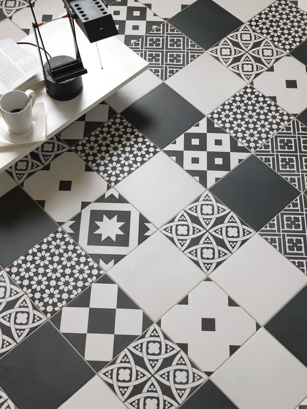 Hungary product data sample: CIMENT 200 MIX NOIR - greslap (fekete/fehér, 20x20cm, 1,42m2)