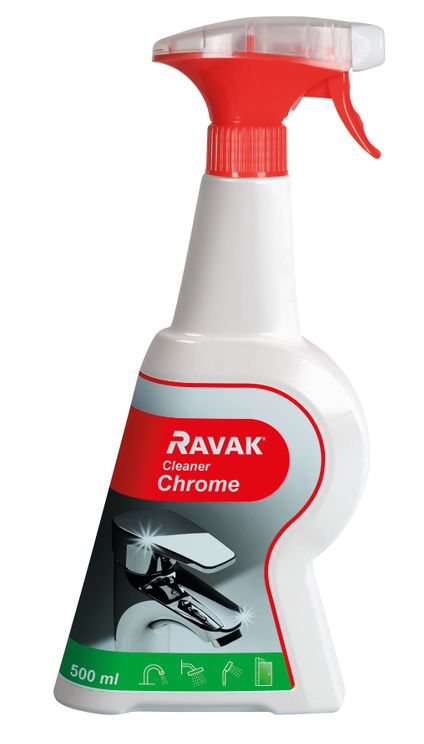 Czech Republic product data sample: RAVAK Cleaner Chrome Prostředek péče o ušlechtilou ocel a chrom 500 ml