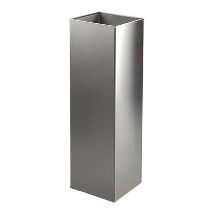 Spain product data sample: Papelera cuadrada alta inoxidable: PAPELERA CUADRADA INOX SATINADA 25L