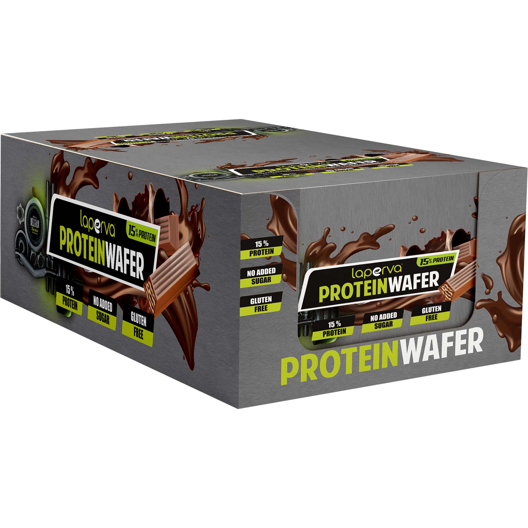 United Arab Emirates product data sample: Laperva Protein Wafer, Box of 25 Bars, Milk Chocolate