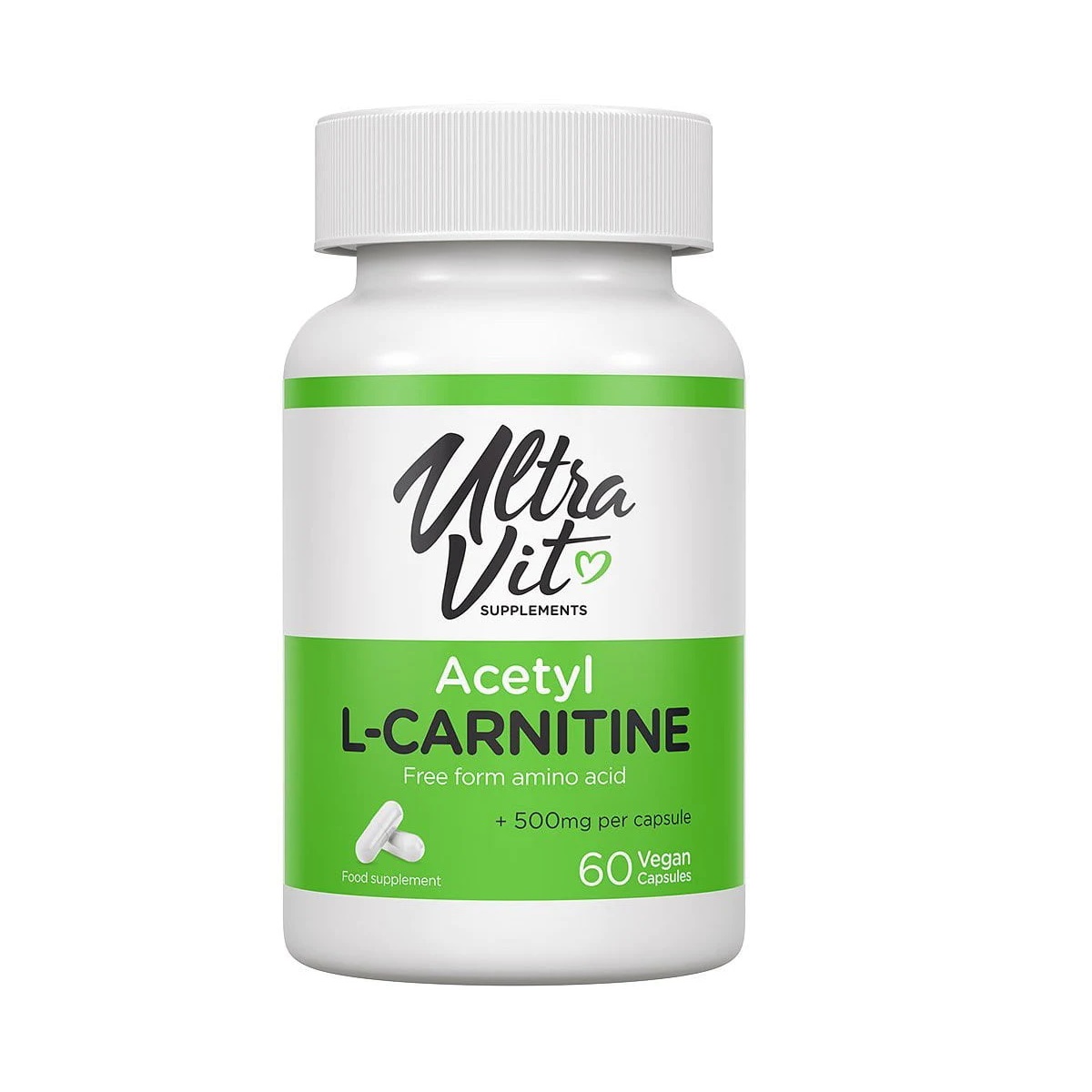 Latvia product data sample: ULTRAVIT Acetyl-L-Carnitine Uztura bagātinātājs 60 gab