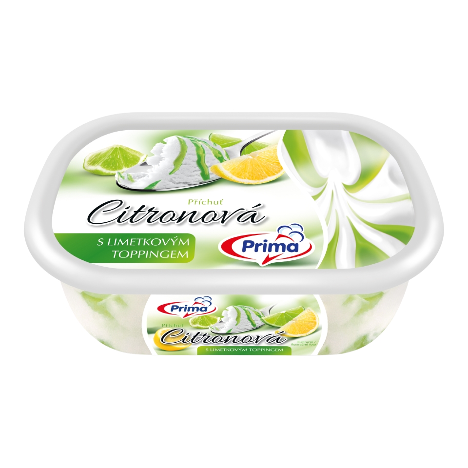 Czech Republic product data sample: Prima Zmrzlina citronová s limetovým toppingem, 900 ml