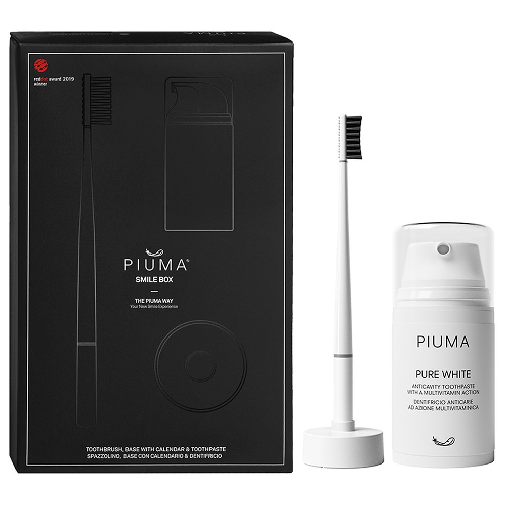 Lithuania product data sample: Piuma Smile Box Medium Pure White 1 vnt. 1 vnt.
