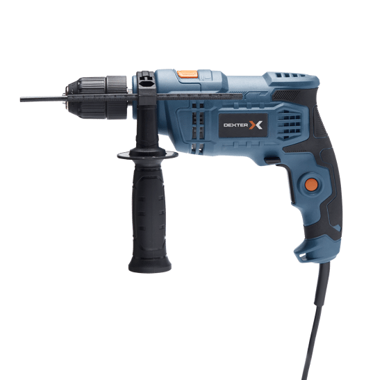 Italy product data sample: TRAPANO CON PERCUSSIONE DEXTER 650W, MANDRINO AUTOSERRANTE 10MM