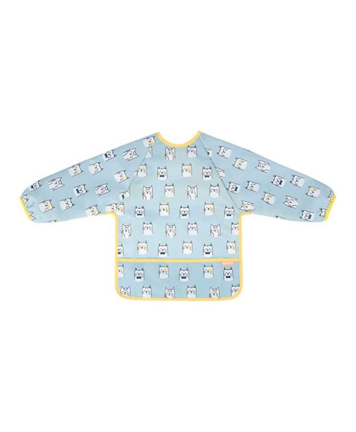 United Arab Emirates product data sample: Babymoov Badabulle Long Sleeve Bib - Water-Repellent, Flexible Material, Ideal for Babies 4 Months with Elasticated Sleeves & Central Pocket