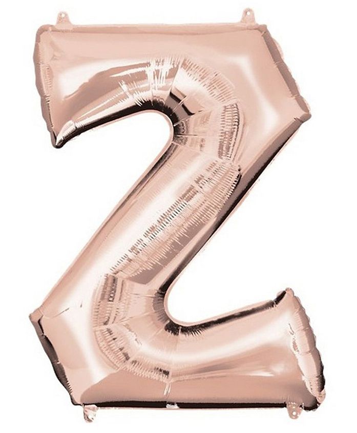 United Arab Emirates product data sample: AMSCAN Rose Gold Letter Z Foil Balloon 40.6cm - High Quality, Easy-to-Hang Party Decoration for Weddings & Birthdays
