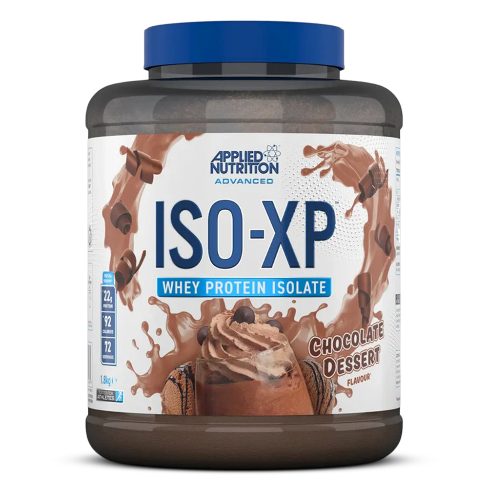 United Arab Emirates product data sample: Applied Nutrition ISO-XP 100% Whey Protein Isolate, Chocolate Dessert, 1.8 Kg