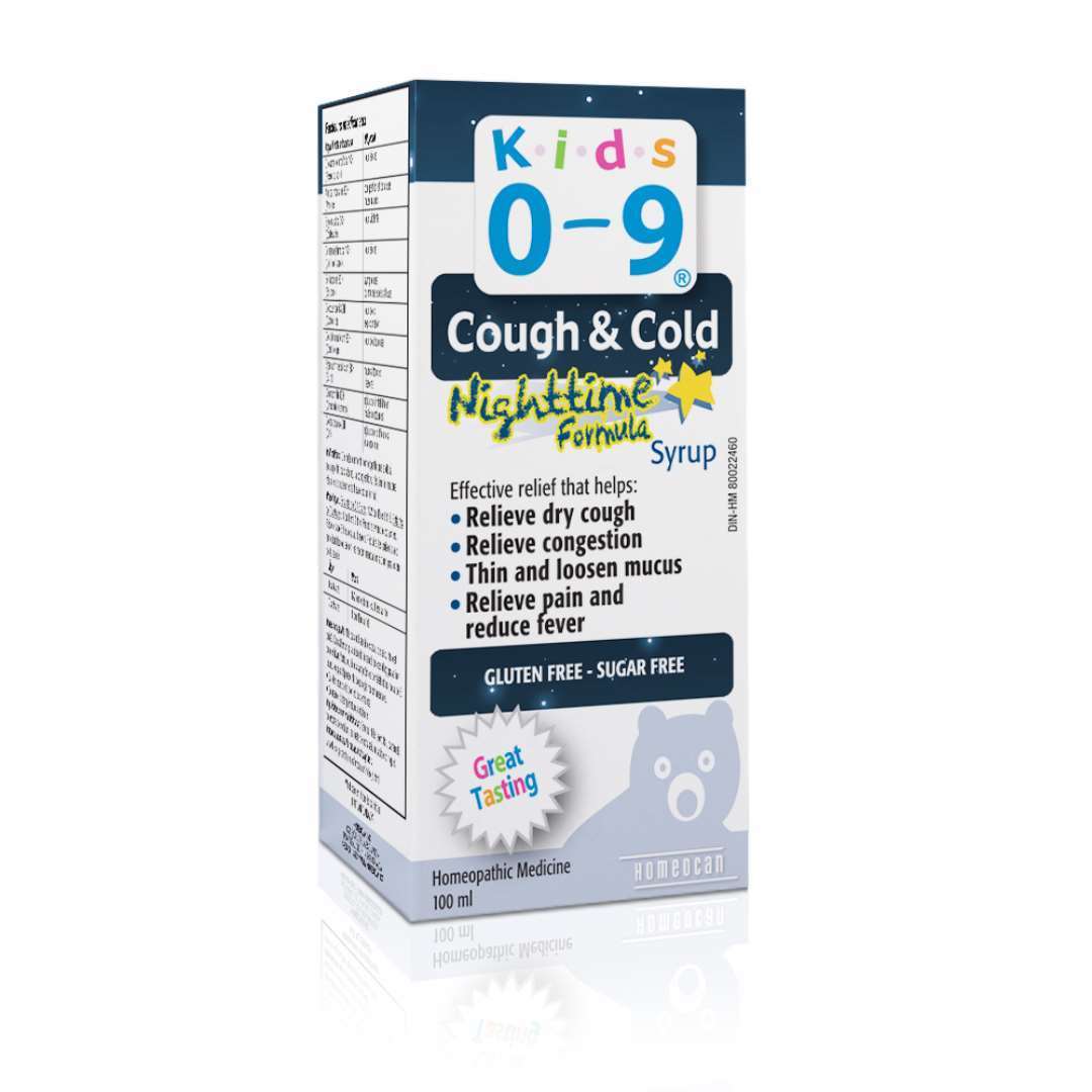 Saudi Arabia product data sample: Kids 0-9 Cough & Cold Night Time Formula Syrup 100ml