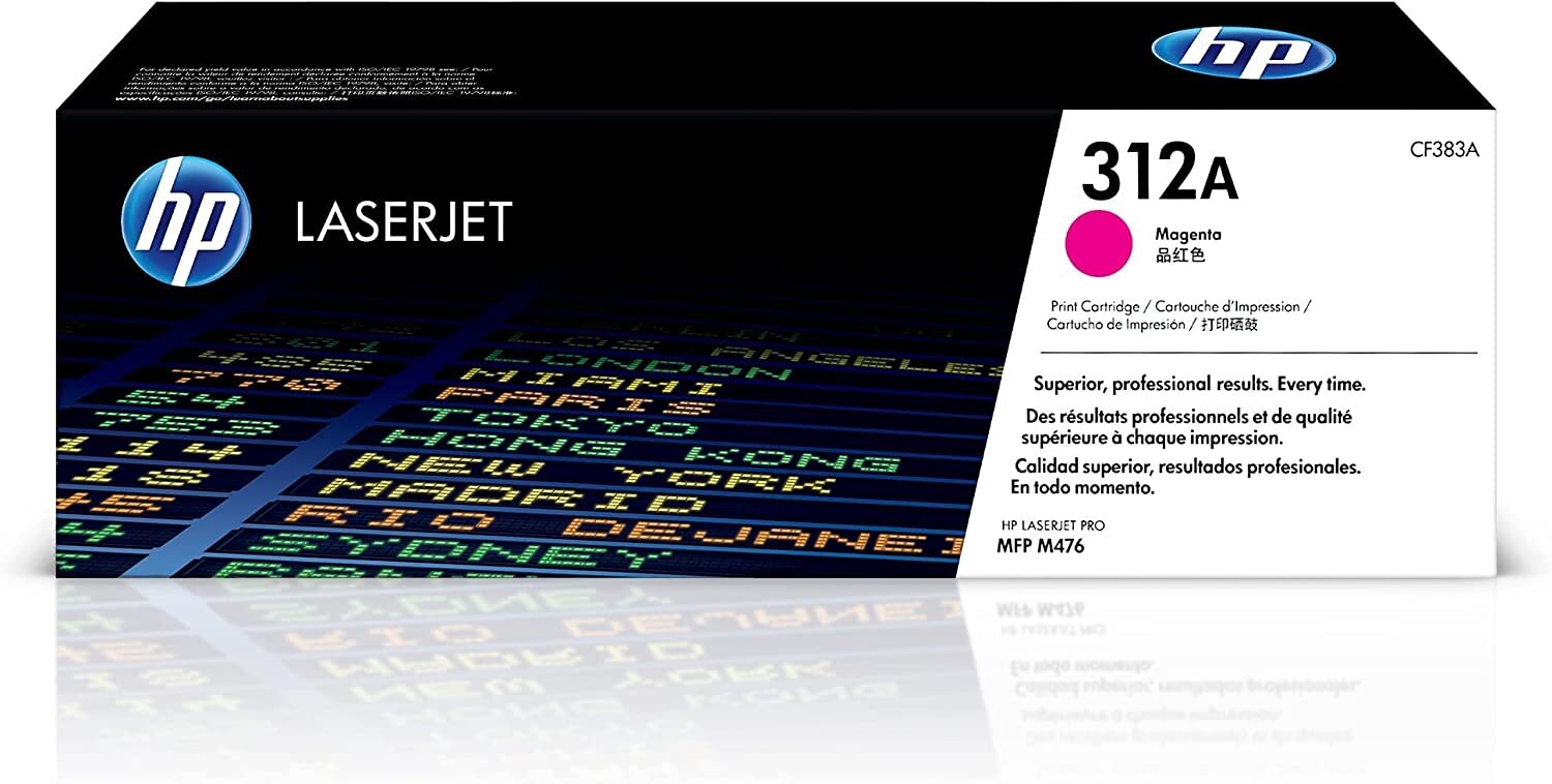 Saudi Arabia product data sample: HP 312A Magenta Original Laserjet Toner Cartridge - Cf383A