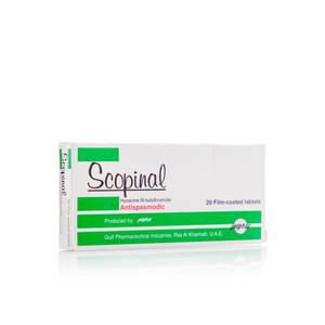 Saudi Arabia product data sample: Scopinal Antispasmodic - 20 Tablets