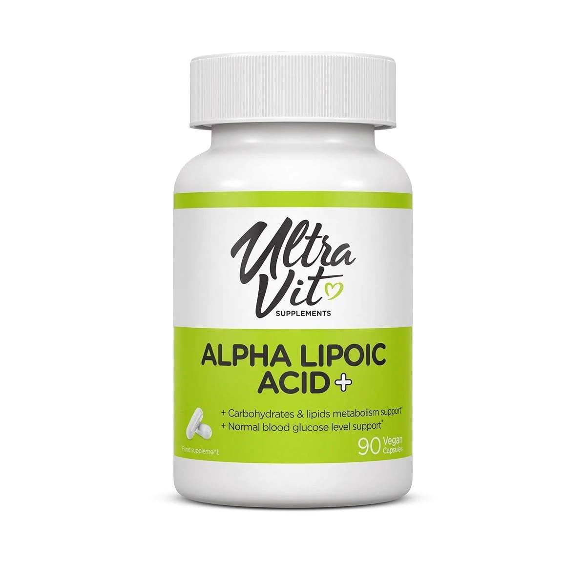 Latvia product data sample: ULTRAVIT Alpha Lipolic Acid Uztura bagātinātājs 90 gab